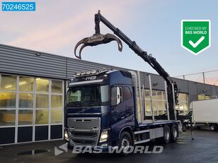 транспорт на дървесина Volvo FH16 550 6X4 Holztransport Wood Crane Loglift 165z Retarder Euro