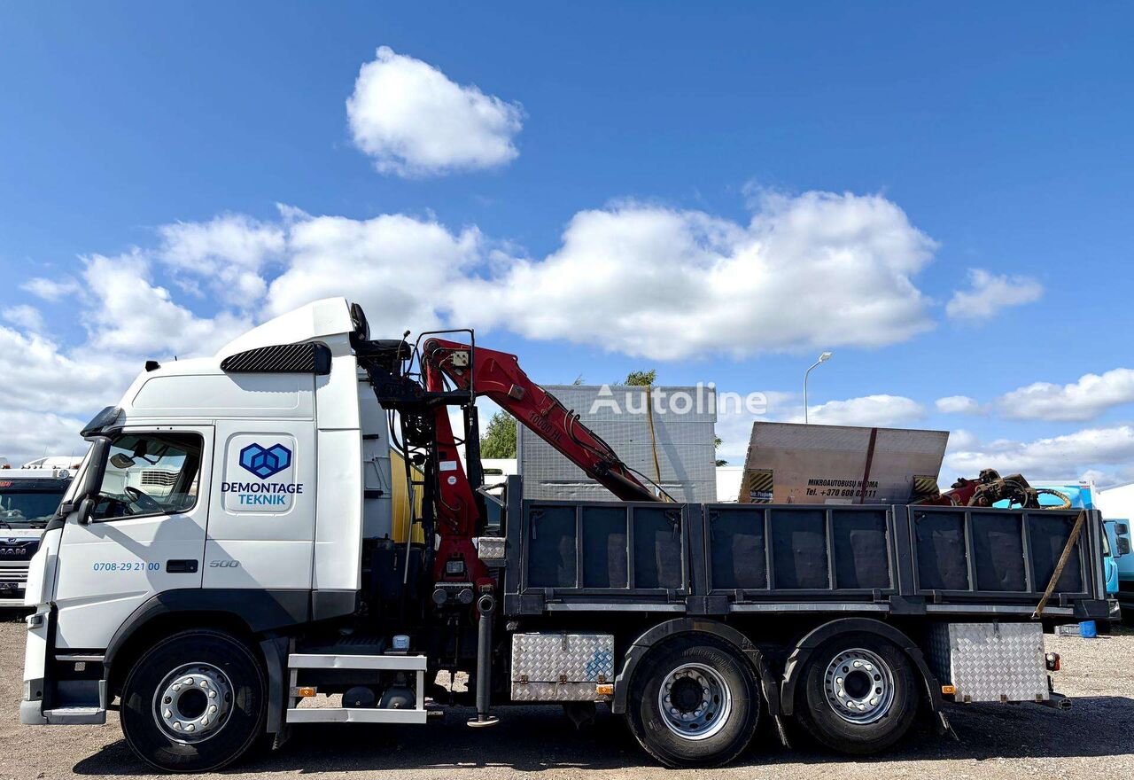 Volvo FM 500 6x2 27T su kranu ir miegama vieta timber truck - Autoline