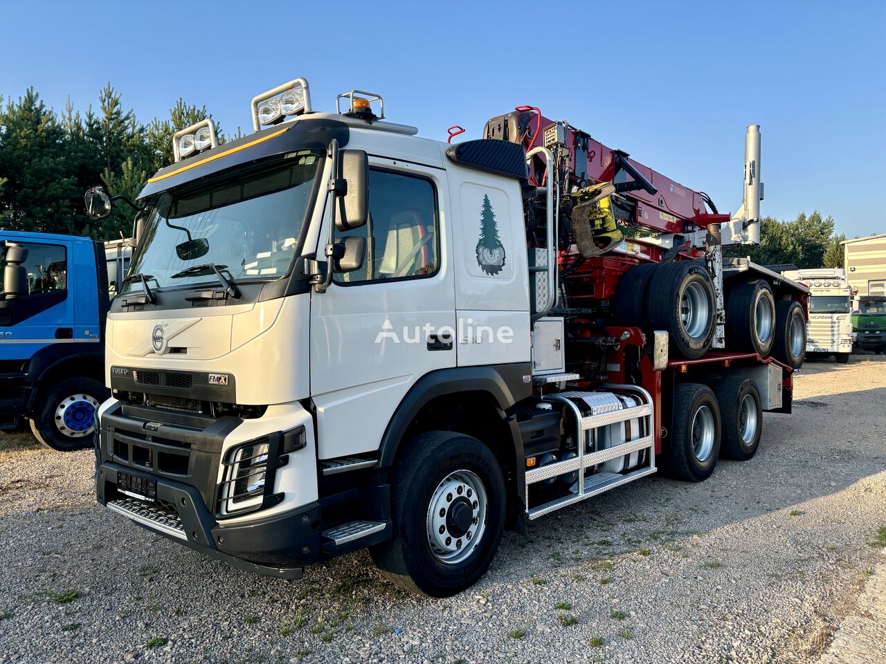 Volvo FMX 540 KM  kokvedējs + koku vedējs piekabe