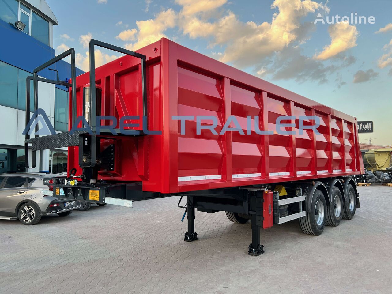 جديدة العربات نصف المقطورة شاحنة قلابة Arel Trailer SCRAP TYPE 40-85 M3 TIPPING SEMI TRAILER HARDOX