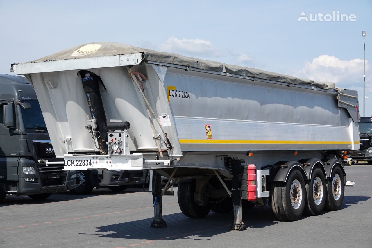 Benalu WYWROTKA 27 m3 / ALUMINIOWA / HYDRAULICZNA KLAPA / 2 OSIE PODNOS tipper semi-trailer