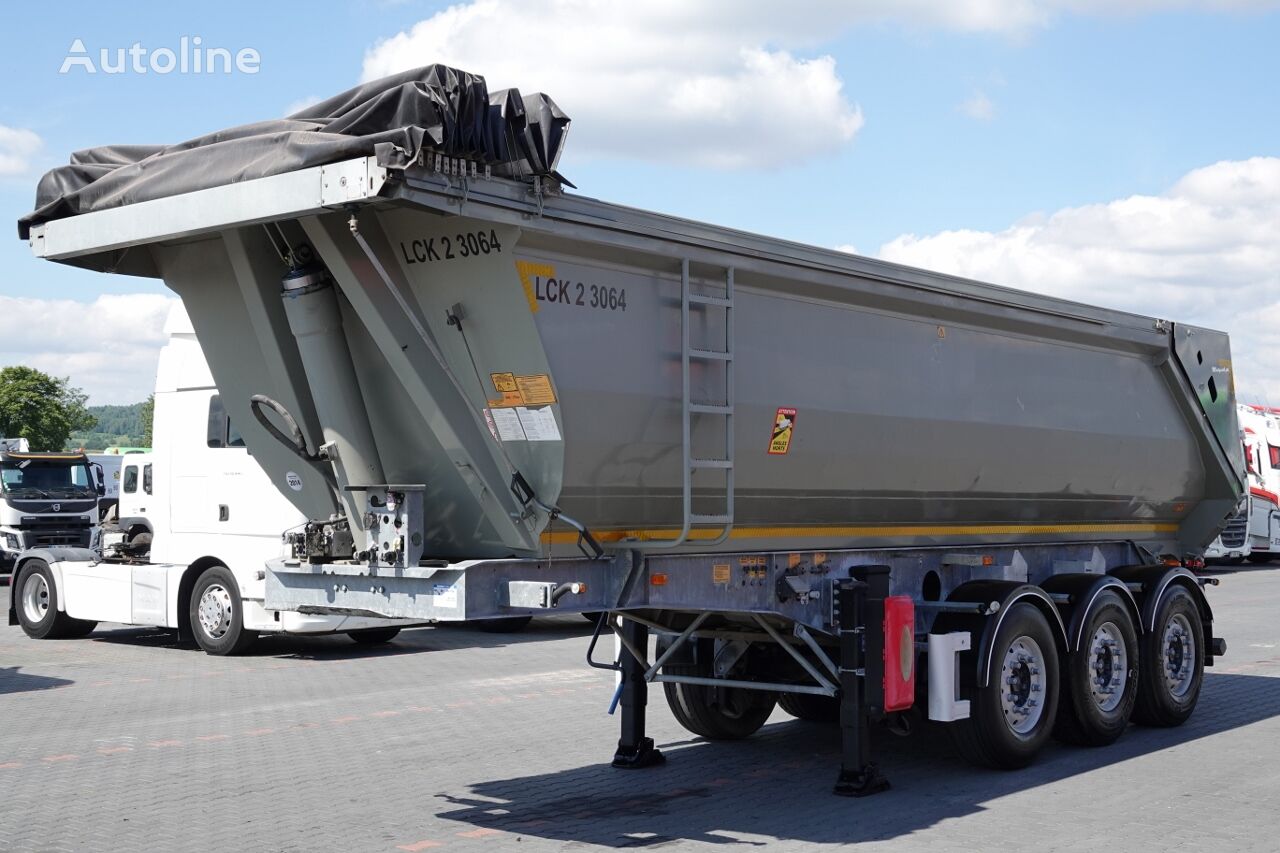 Fruehauf WYWROTKA 28 M3 / CAŁA STALOWA / OSIE MERCEDES / OŚ PODNOSZONA /  tippvagn semitrailer