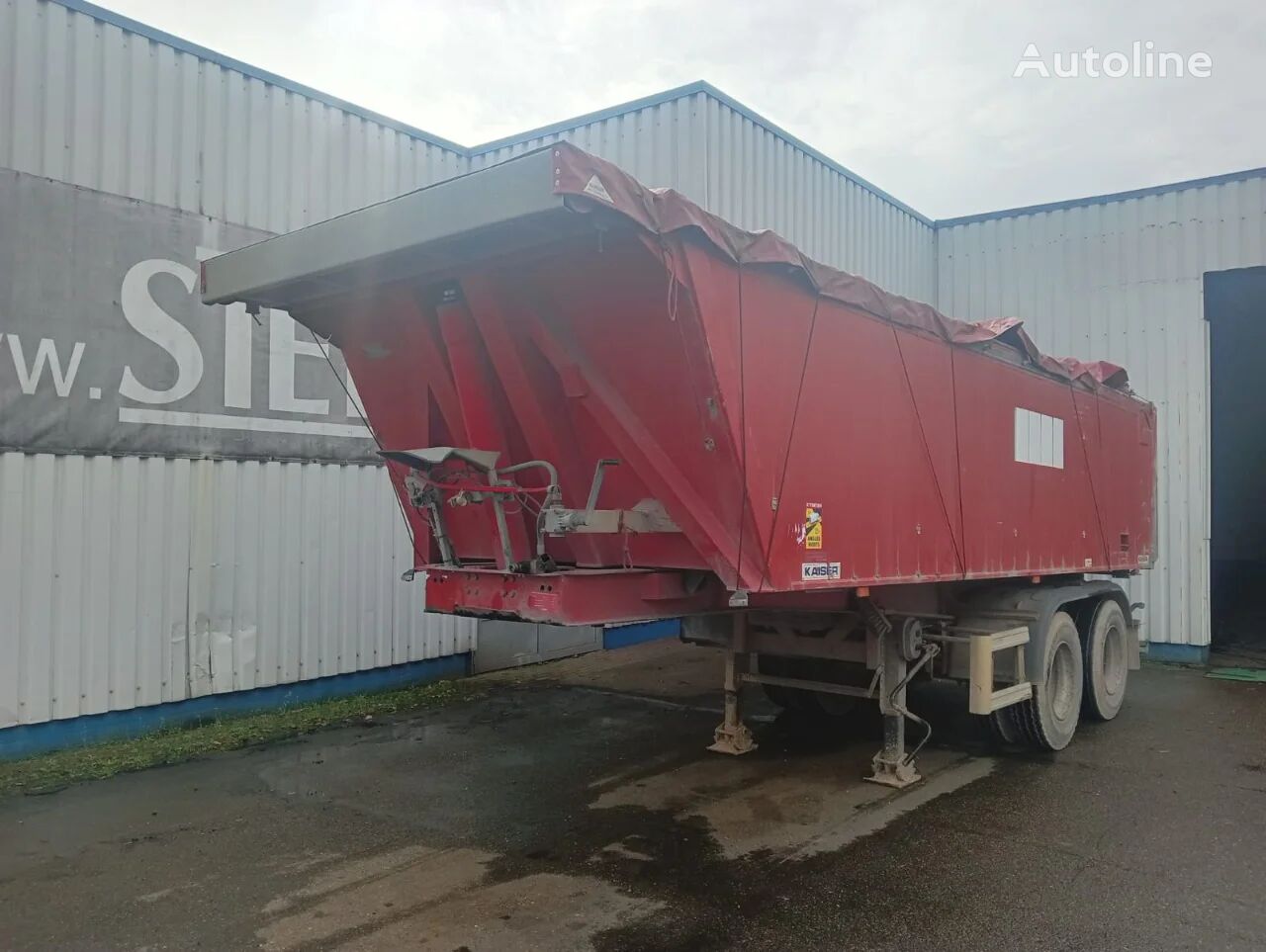 Kaiser 2 Axle Alu Tipper , 8 Tyres , Spring Suspension , Drum Brakes tipper semi-trailer