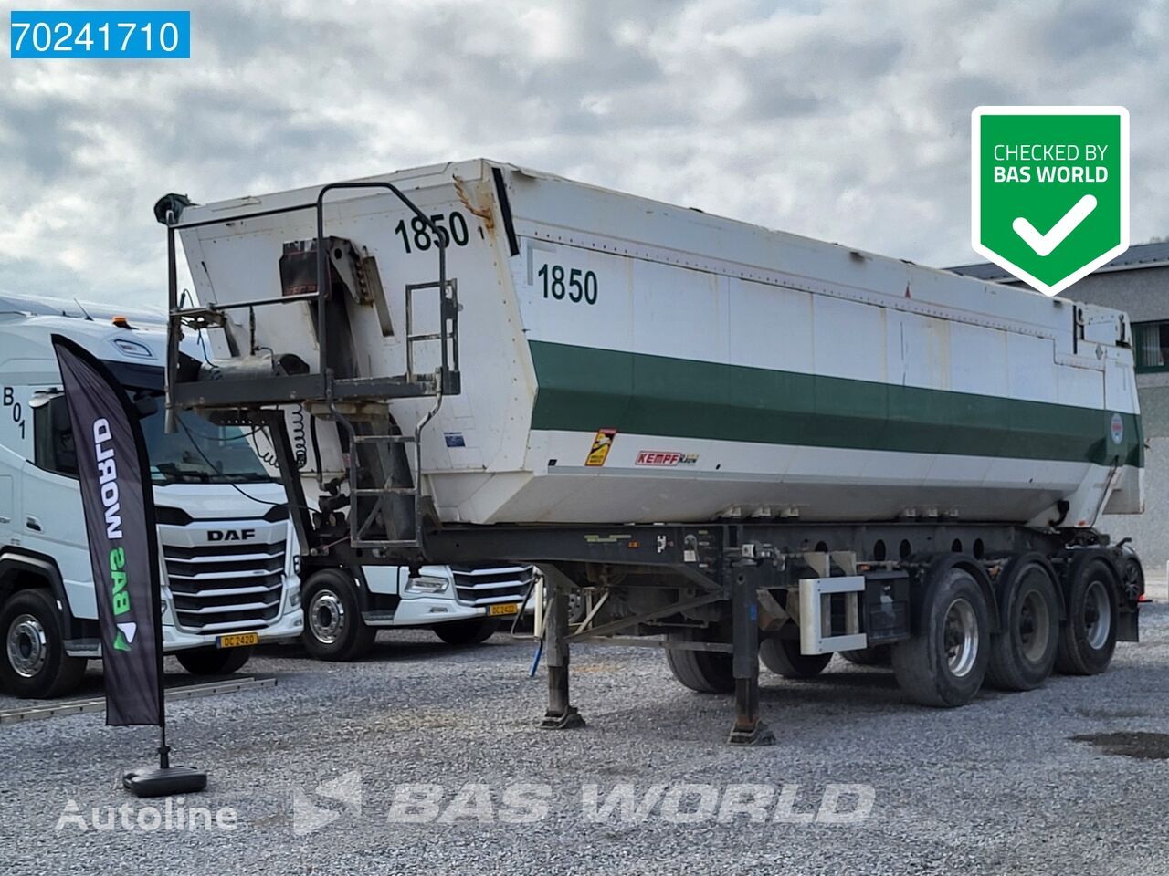 návěs sklápěč Kempf 3 axles 35m3 Steel Tipper