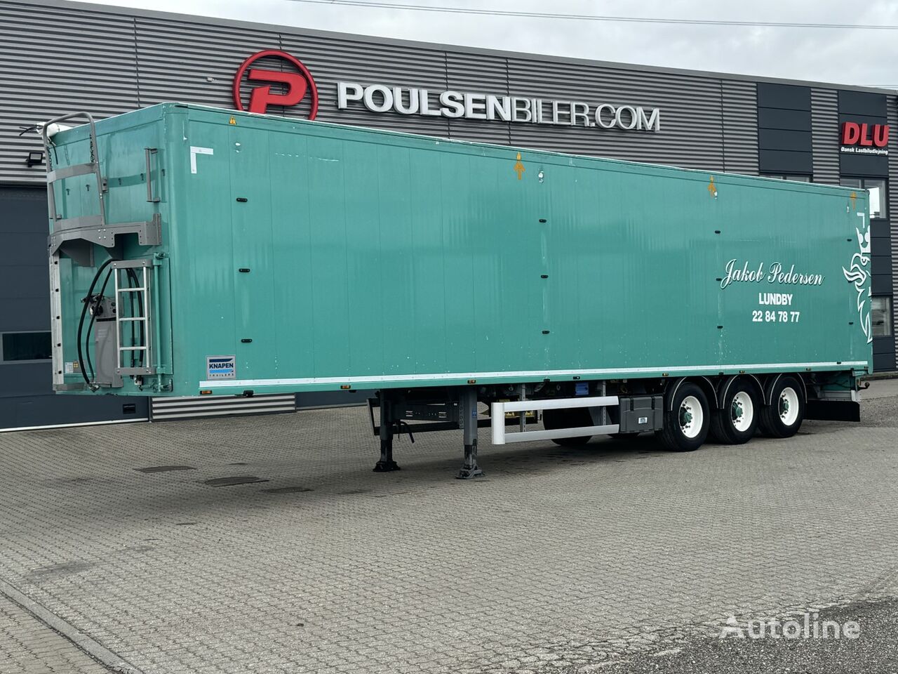 Knapen 3-aks 92m3 walkingfloor trailer kipper oplegger