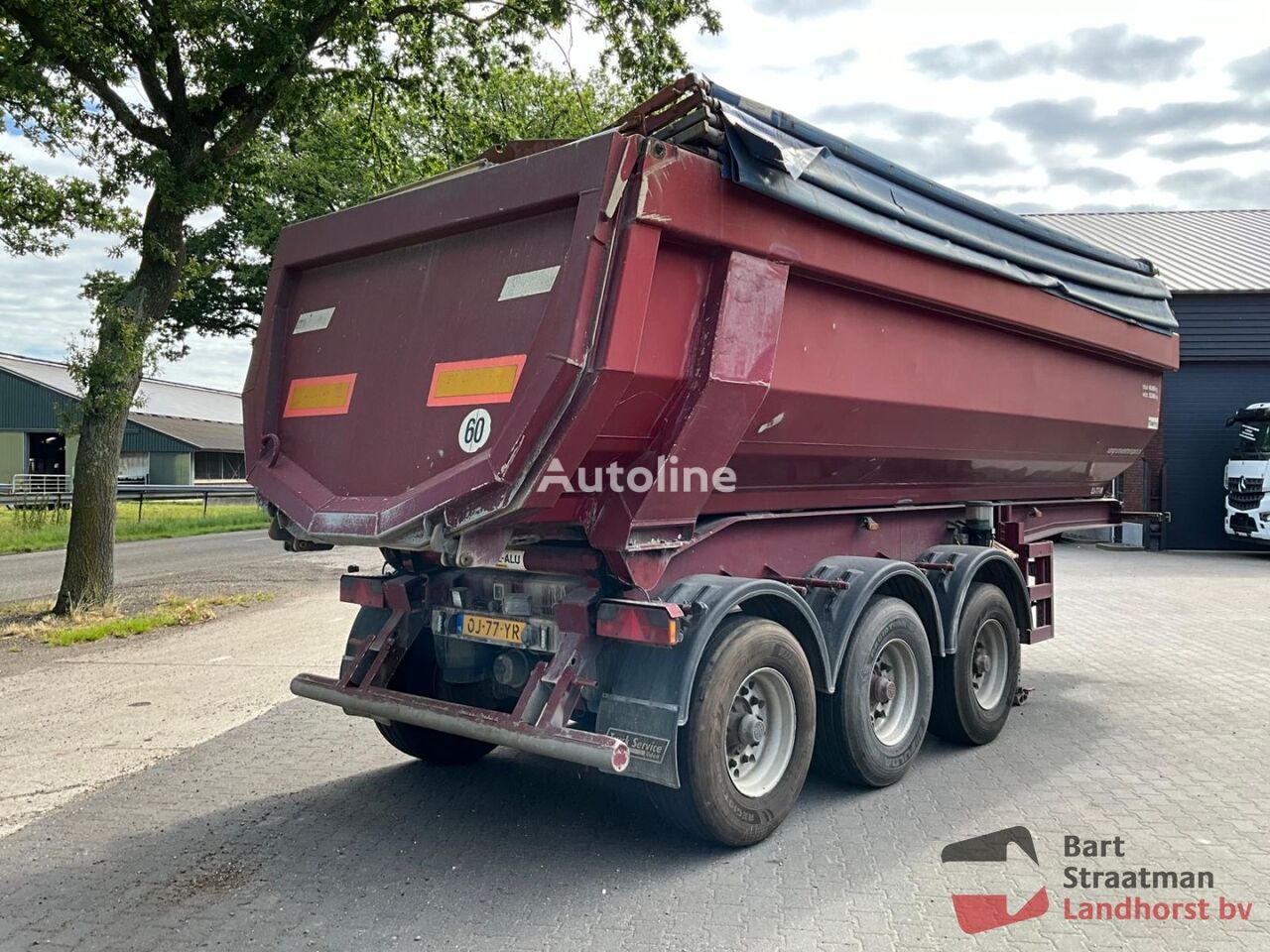 Meierling MSK 24 3 assen kieptrailer met afdek zeil Kippauflieger