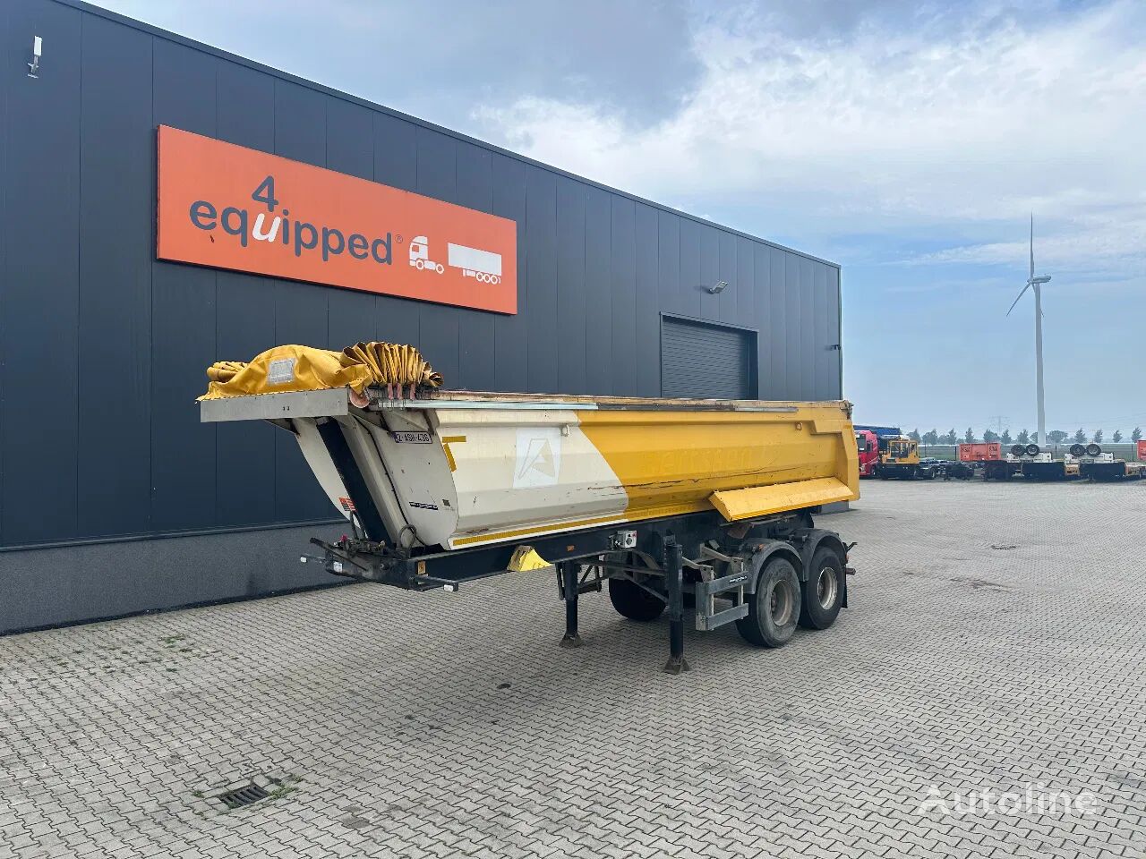 kallur poolhaagis Meiller MHPS 15/22 2-axle tipper, 22cbm, SAF-discbrakes, STEEL/STEEL