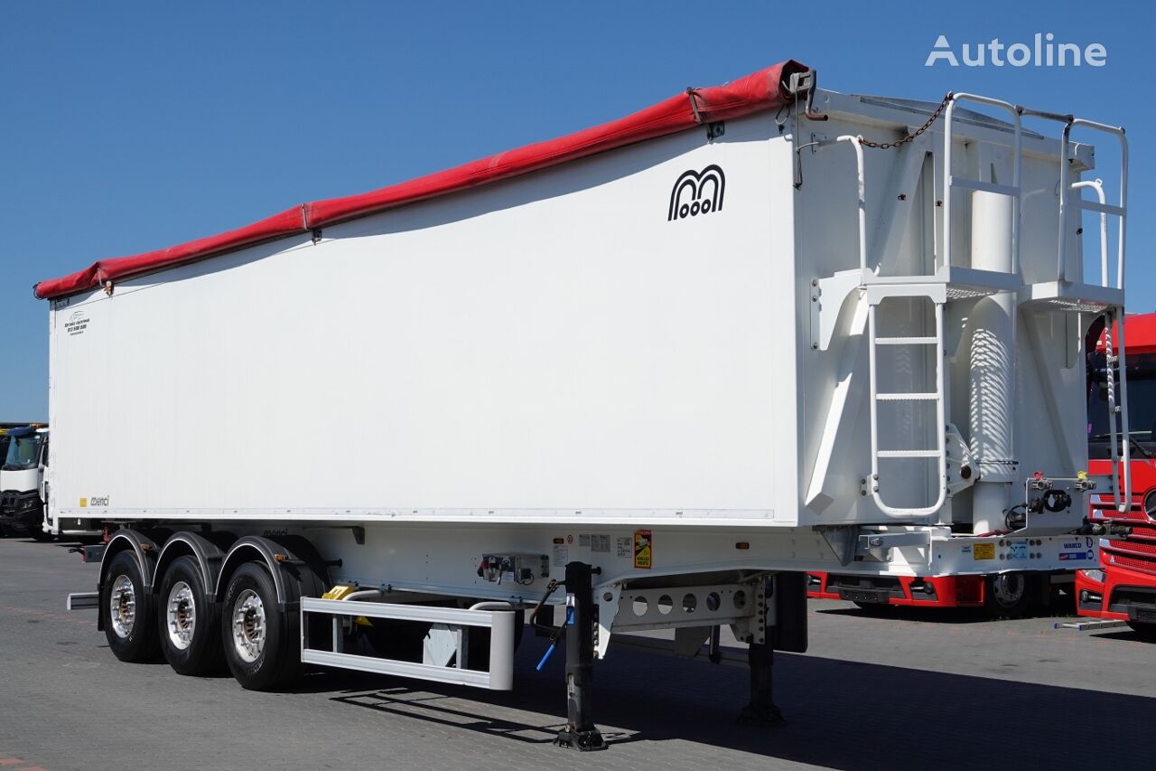 Menci WYWROTKA 58 M3 / MULDA ALUMINIOWA / KLAPO-DRZWI / OŚ PODNOSZONA  tipper semi-trailer