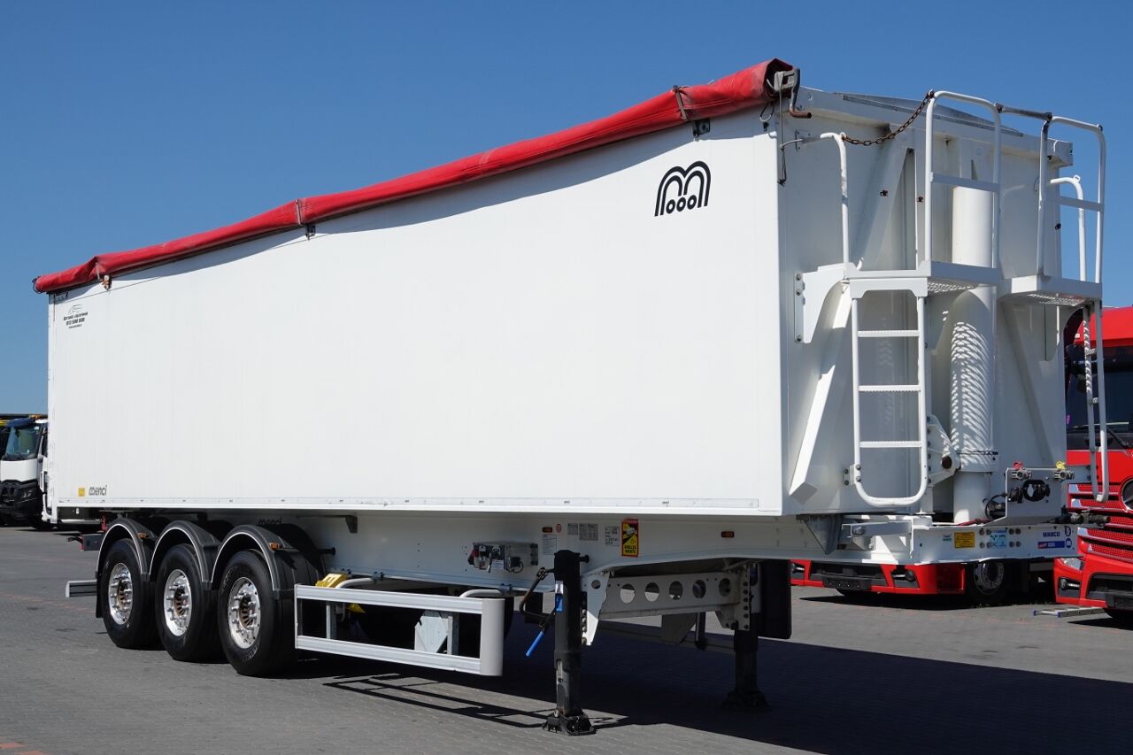 Menci WYWROTKA 58 M3 / MULDA ALUMINIOWA / KLAPO-DRZWI / OŚ PODNOSZONA  tipper semi-trailer