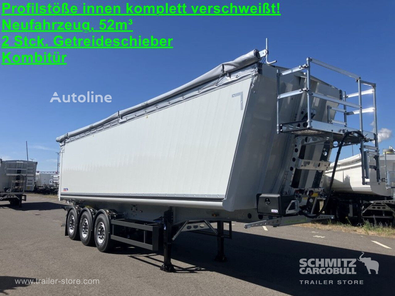 Schmitz Cargobull Auflieger Kipper Alukastenmulde 52m³ tipper semi-trailer for sale | Autoline AU New Schmitz Cargobull Auflieger Kipper Alukastenmulde 52m³ tipper semi-trailer - Autoline