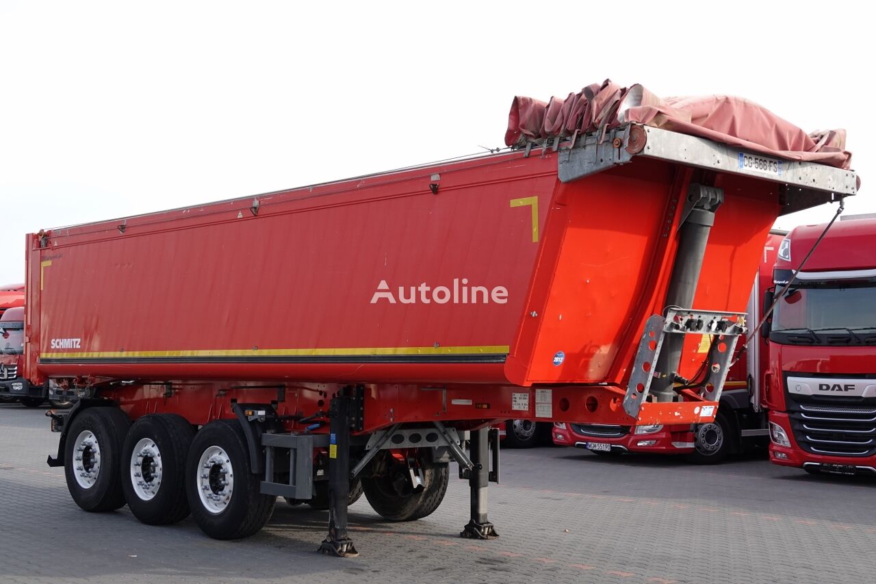 Schmitz Cargobull WYWROTKA 28 m3 / OŚ PODNOSZONA / WAGA: 5200 KG / SPROWADZONA semirremolque volquete