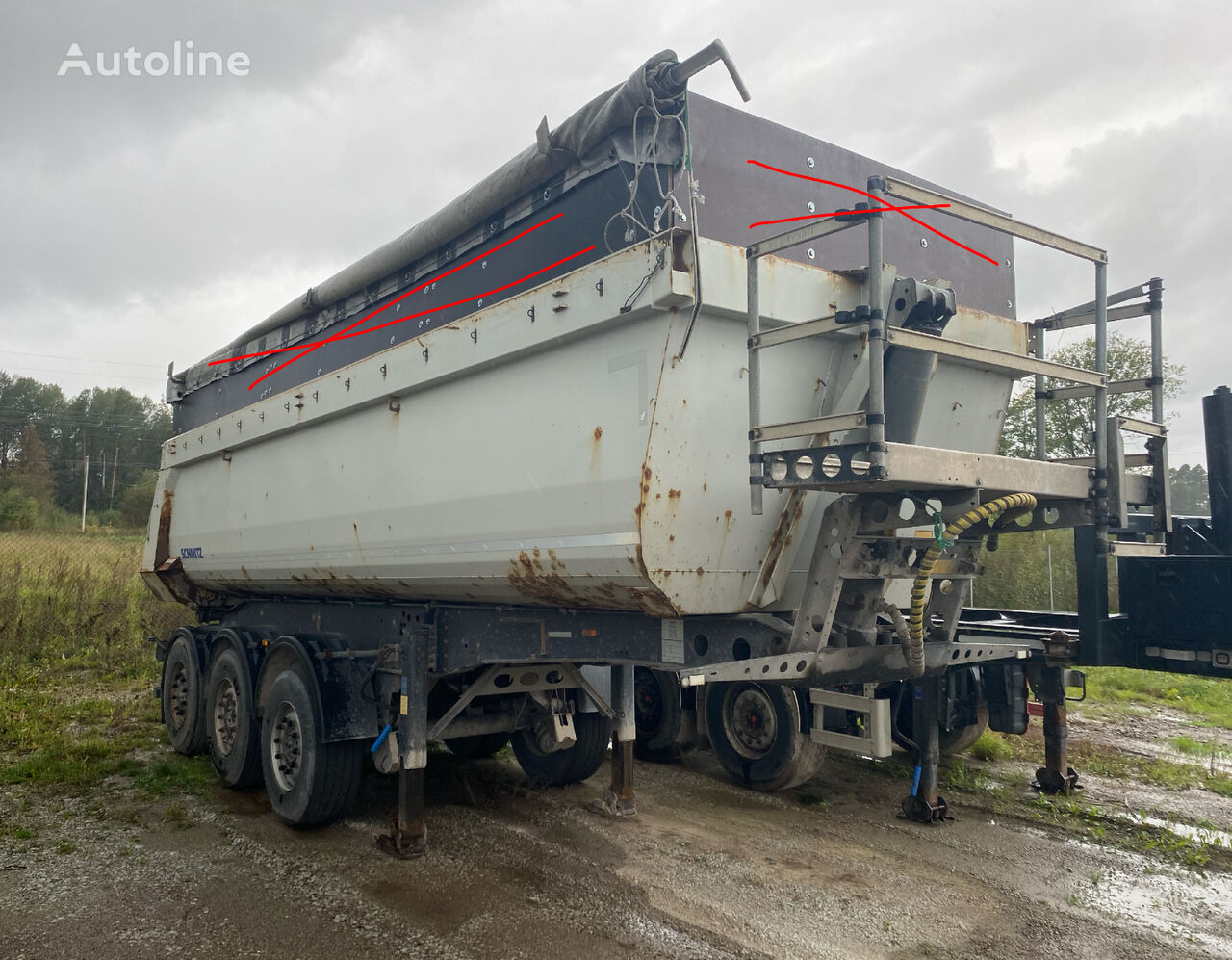 Schmitz SAF / Lifting axle tipper semi-trailer