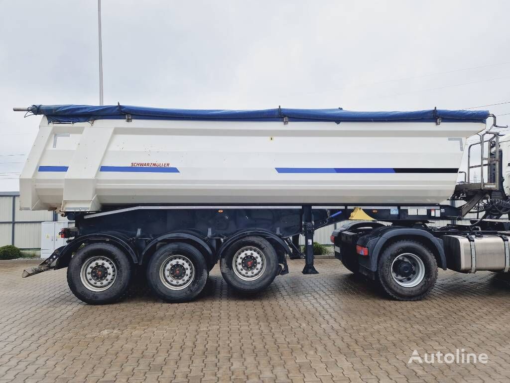 العربات نصف المقطورة شاحنة قلابة Schwarzmüller K3A * steel tipper *27m3 * 4x4 * saddle 1 380 mm*