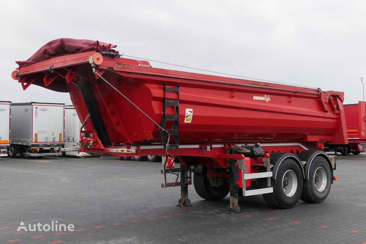 Stas  WYWROTKA / 19 m3 / HYDRO-KLAPA / STALOWA / RYNNA / HP / 2 OSIE tipper semi-trailer