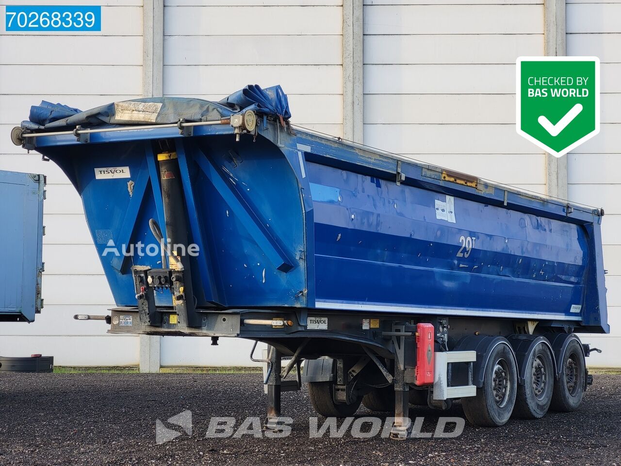 Tisvol A-890150-EAL VR 3 axles 29m3 Liftachse ALU tipper semi-trailer