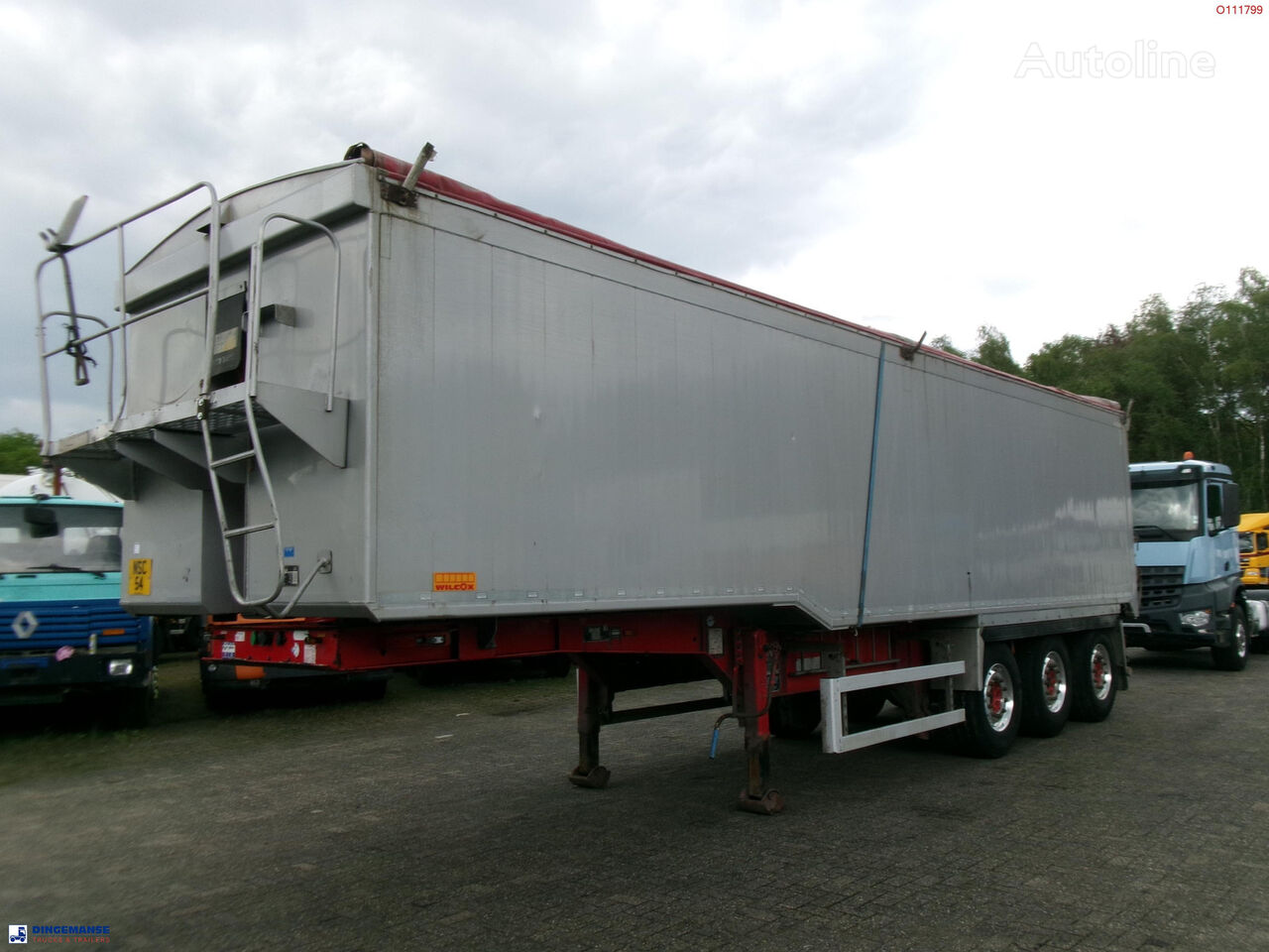 العربات نصف المقطورة شاحنة قلابة Wilcox Tipper trailer alu 52 m3 + tarpaulin