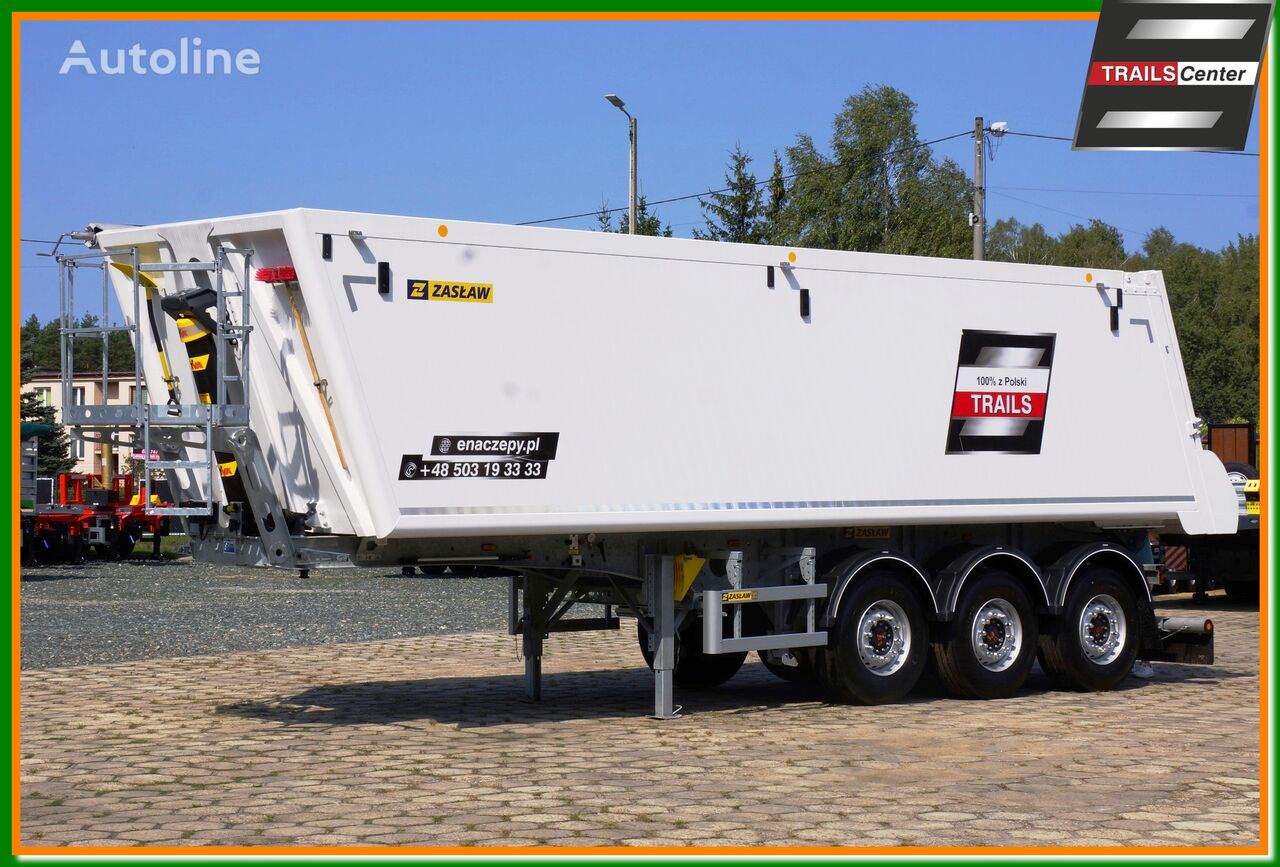 new Zasław 40 - 42 m³ Kipper mit AluMulde & Pendelklappe BEREIT ! tipper semi-trailer