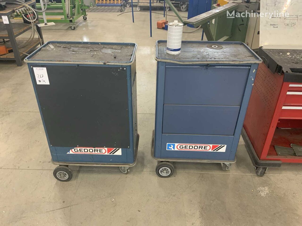 Gedore Gereedschapswagen (2x) tool cabinet