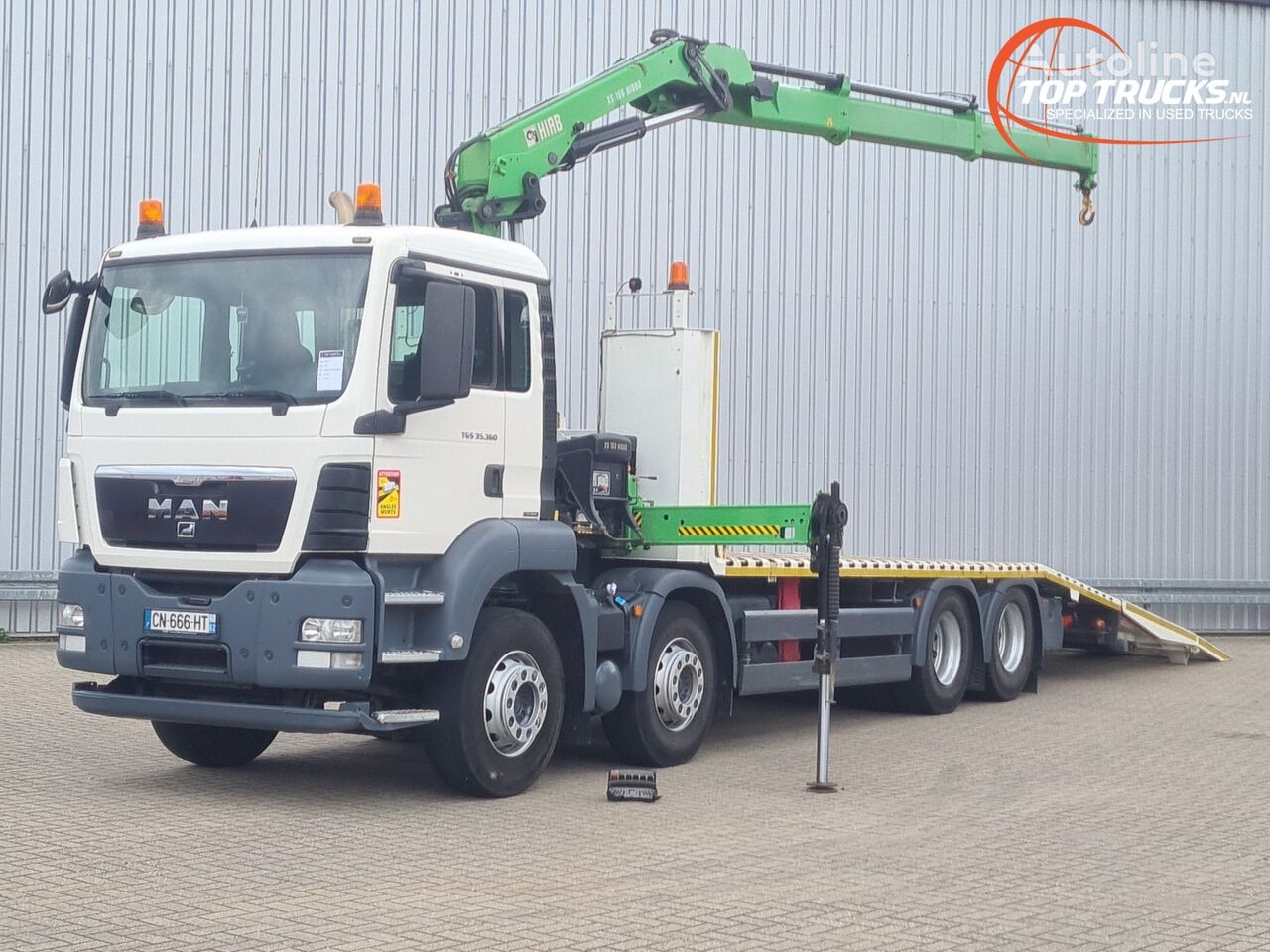 MAN TGS 35.360 8x2 - 16 TM Hiab, Machine transporter, Oprijwagen, af Abschleppwagen