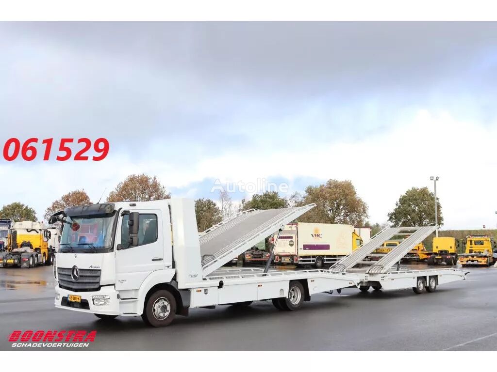 سحب شاحنة Mercedes-Benz Atego 1021 + العربات المقطورة شاحنة نقل السيارات