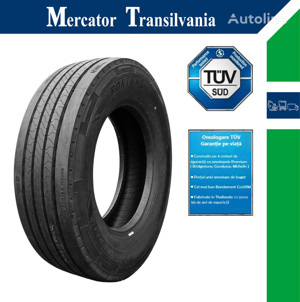 nieuw Fortune 265/70 R19.5 FAR 603 18 PR, TÜV certificate, Lifetime Warranty vrachtwagenband