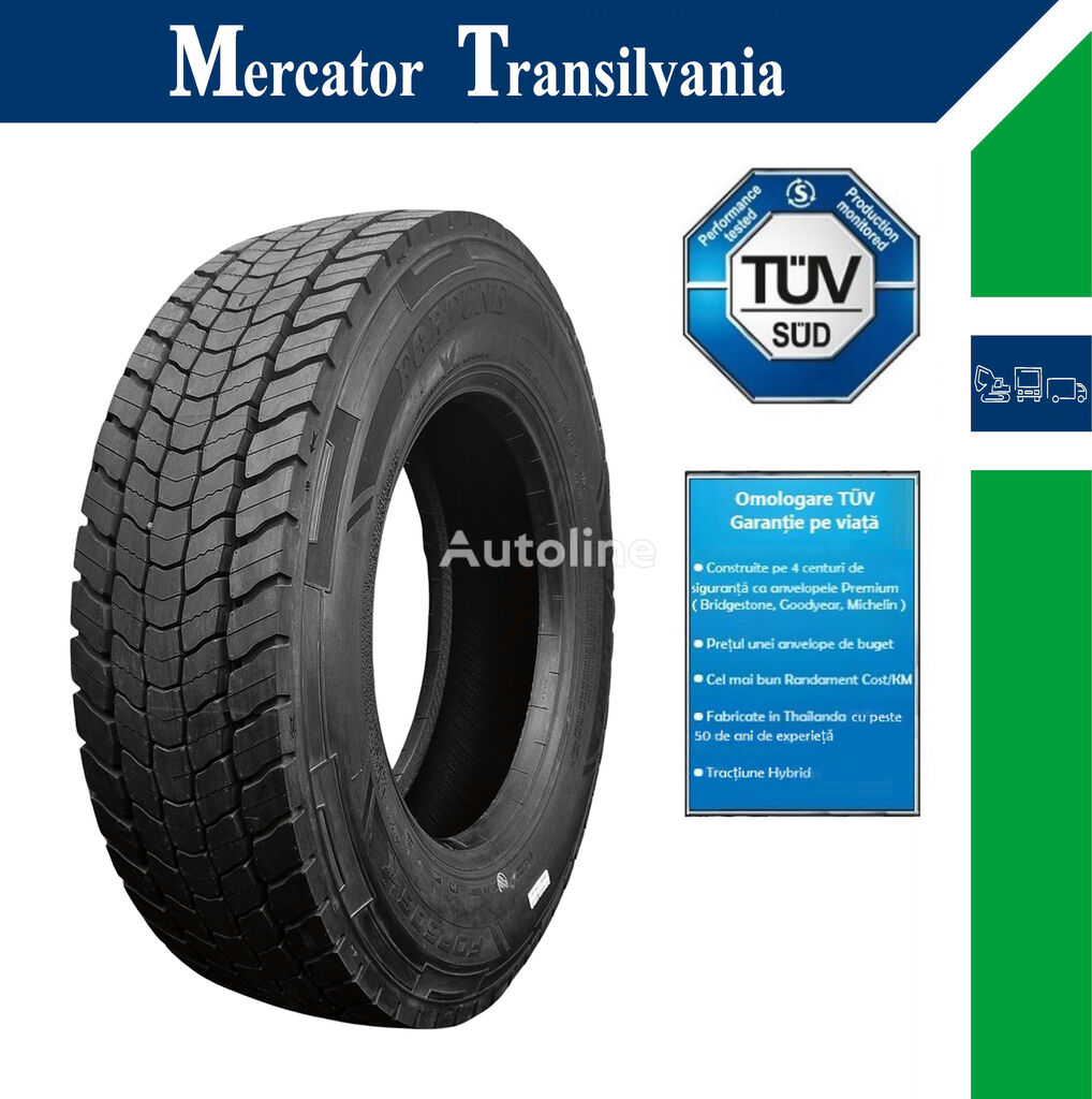 pneu de camion Fortune 265/70 R19.5 Hybrid FDR 606, TÜV certificate, Lifetime Warranty neuf