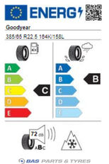 new Goodyear Goodyear 385/65R22.5 Omnitrac T 164/158 K M+S 3PMSF truck tire