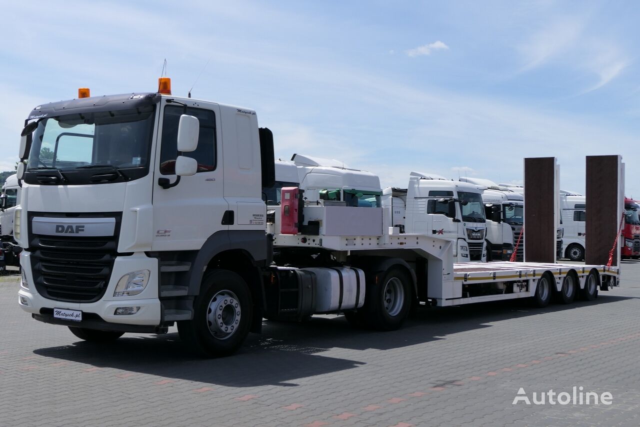 trattore stradale DAF CF 460 / 2015 / HYDRAULIKA / EURO 6 + FAYMONVILLE MULTIMAX / NIS + semirimorchio a pianale ribassato