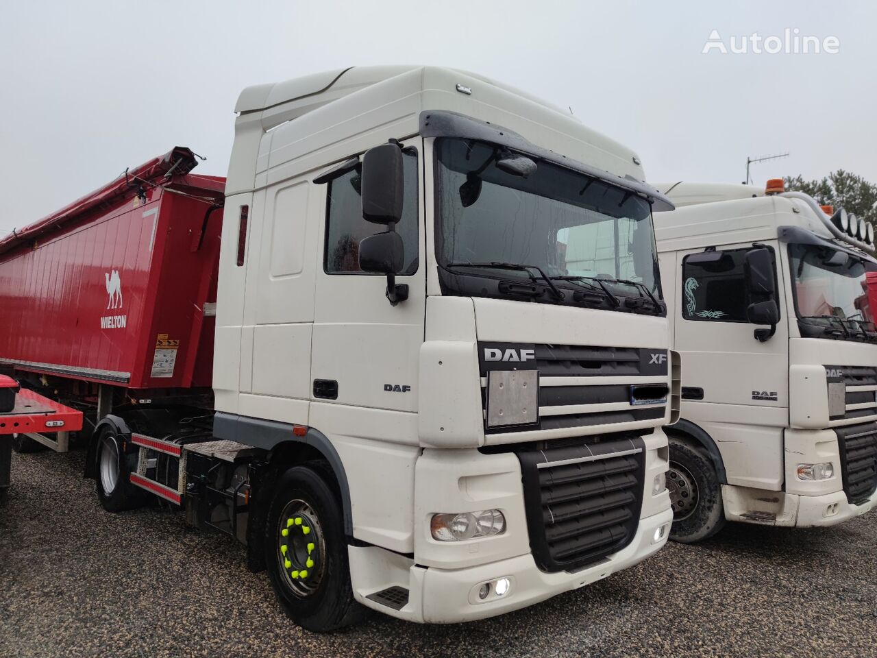 트랙터 트럭 DAF XF 105 460 + 덤프 세미 트레일러