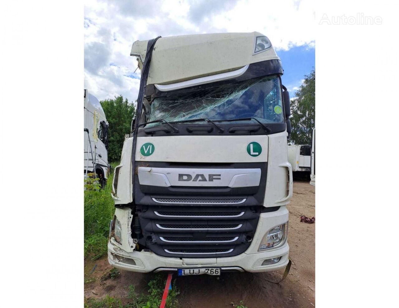 damaged DAF XF 480 SSC MIN truck tractor