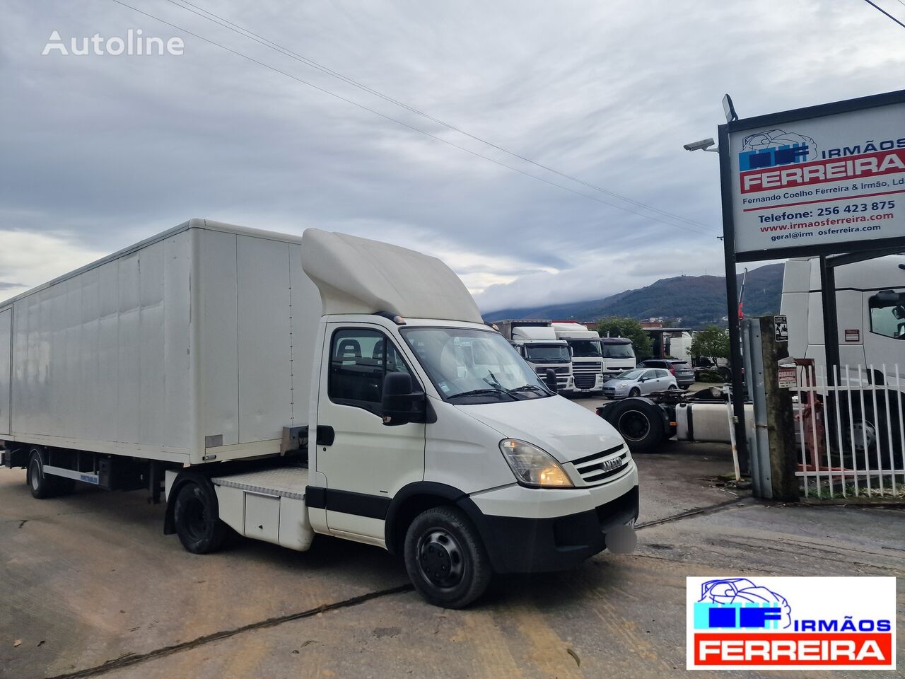 тягач IVECO Daily 40C18 + mini semi reboque + полуприцеп фургон