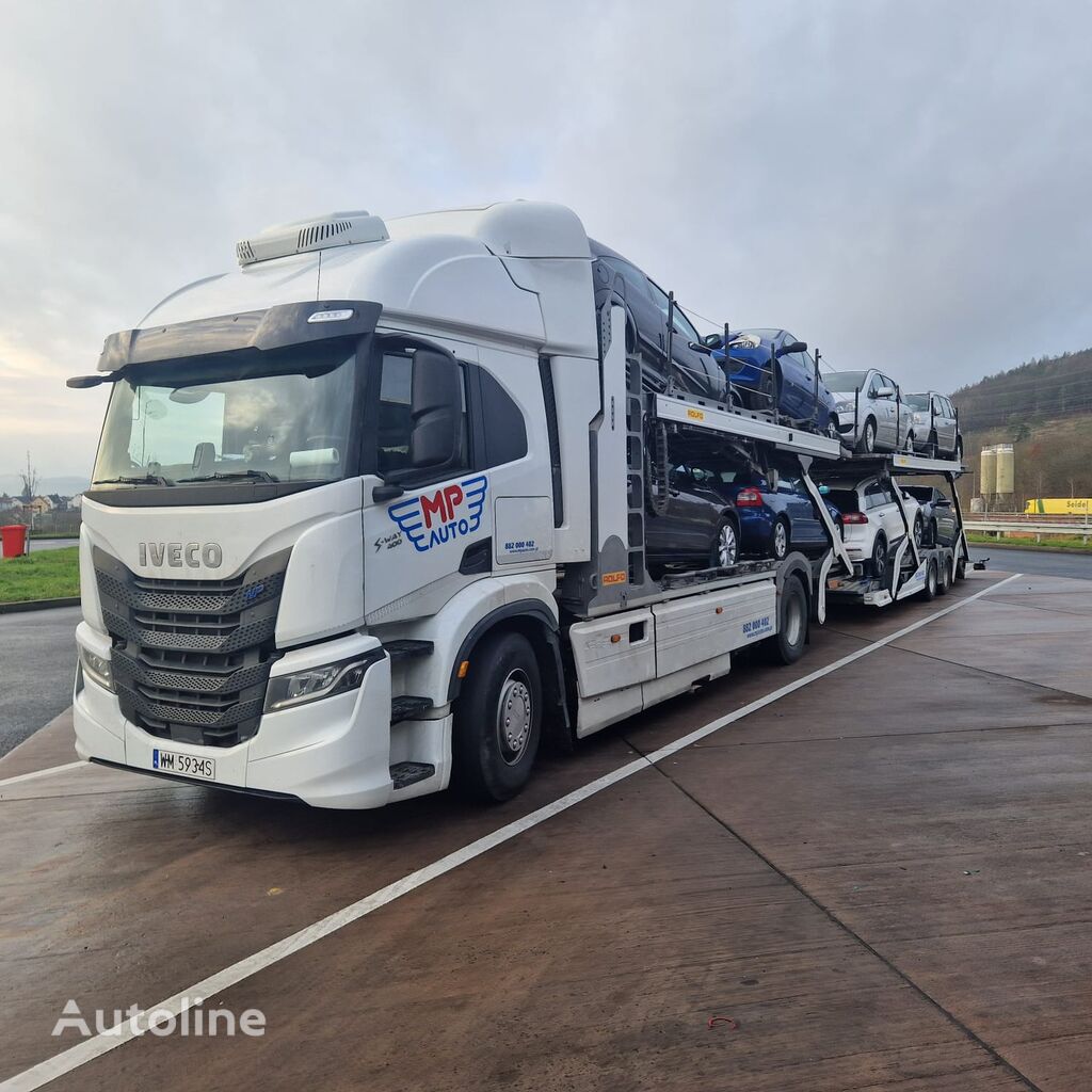 IVECO S-WAY 400 truck tractor + car transporter semi-trailer