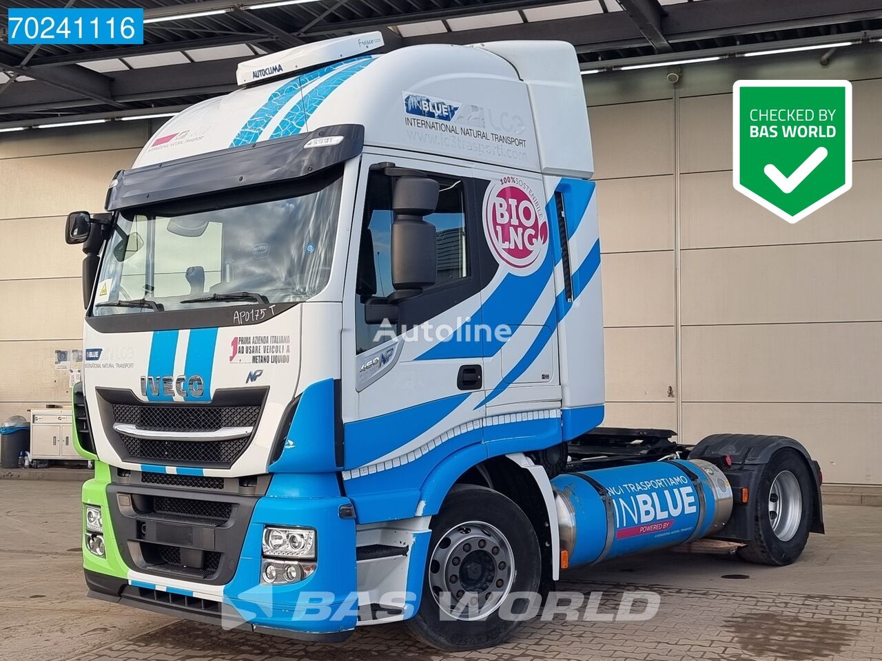 камион влекач IVECO Stralis 460 4X2 LNG Retarder 2x Tanks Standklima ACC Euro 6