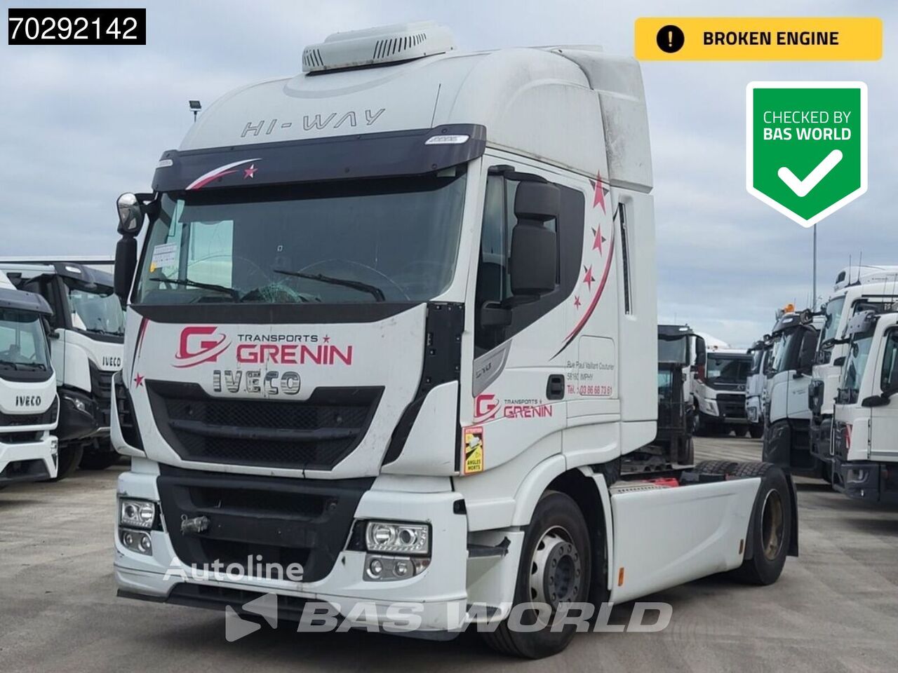 IVECO Stralis 510 4X2 BROKEN ENGINE!! Retarder Standairco ACC Euro 6 trækker - Autoline