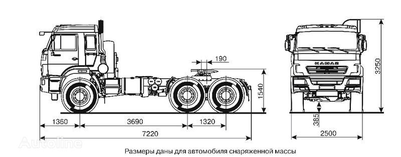 cap tractor KamAZ 44108 (6h6) Sedelnyy tyagach nou