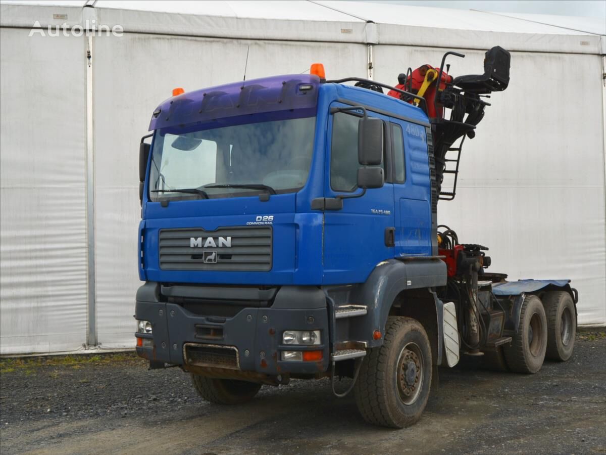 tractor head MAN TGA 26.480 6x6 Kran Palfinger