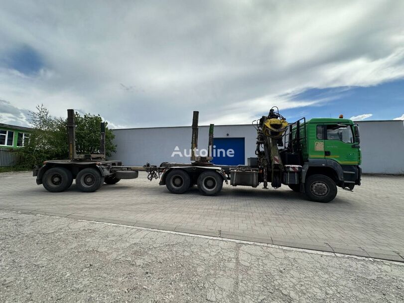 MAN TGA 33.480  truck tractor + timber semi-trailer