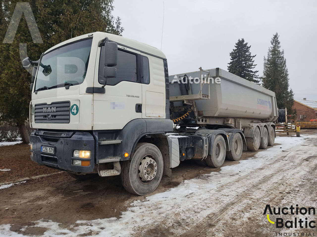 MAN TGA26.400 truck tractor for sale + tipper semi-trailer | Autoline MAN TGA26.400 truck tractor + tipper semi-trailer - Autoline
