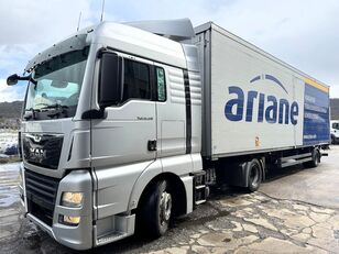 السيارات القاطرة MAN TGX 18.360 + System Trailer SL10 1 AchsAuflieger + العربات نصف المقطورة شاحنة مقفلة