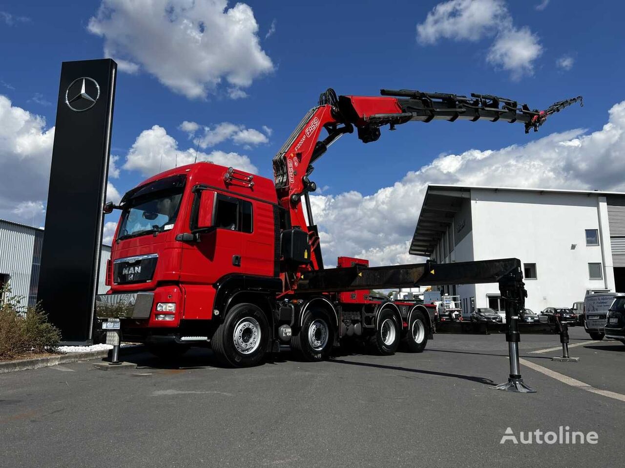 tracteur routier MAN TGX 41.540 8x4 BB Kran Fassi F1300XP+JIB+Winde