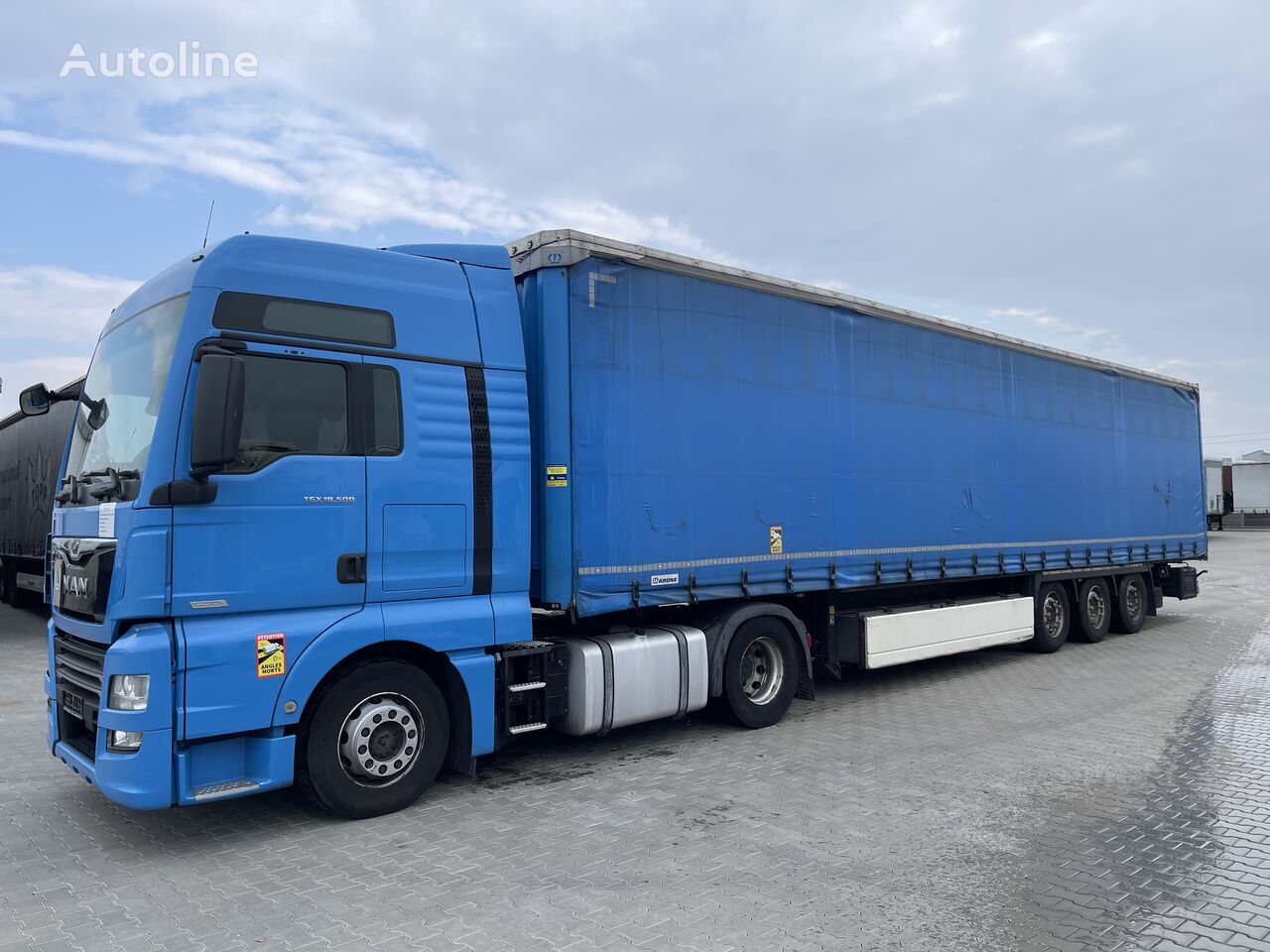 MAN TGX18 500 trekker + oplegger schuifzeil