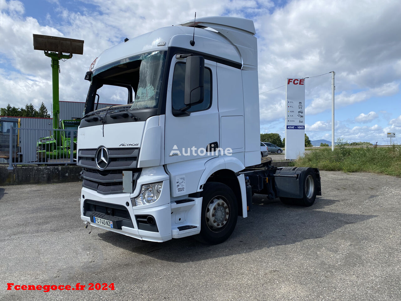 damaged Mercedes-Benz ACTROS 1843 LS  e6 / Carte Grise Francaise  truck tractor