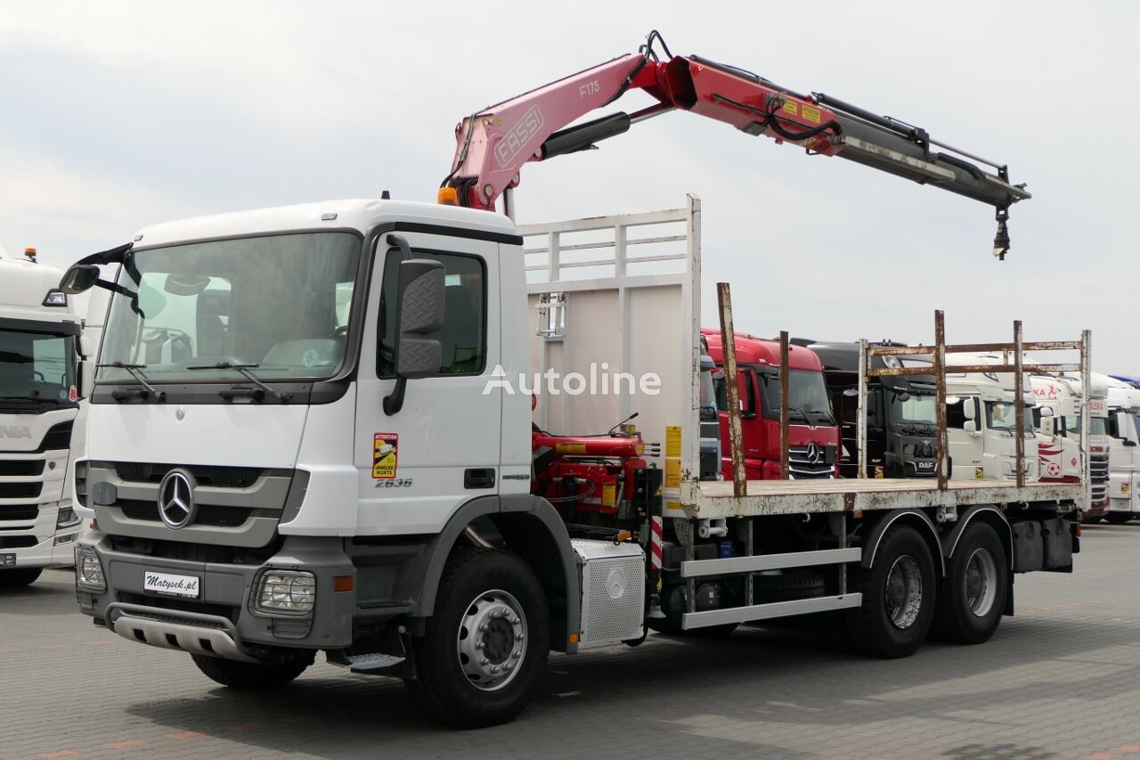 Mercedes-Benz ACTROS 2636 / 6x4 / SKRZYNIA 6,5 M + HDS FASSI 175 / HDS ZA KABI nyergesvontató