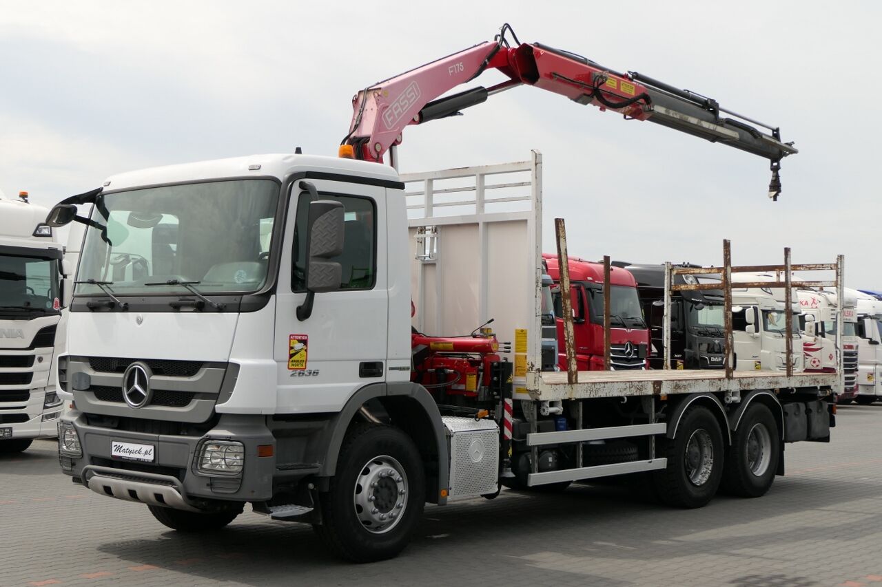 Mercedes-Benz ACTROS 2636 / 6x4 / SKRZYNIA 6,5 M + HDS FASSI 175 / HDS ZA KABI truck tractor