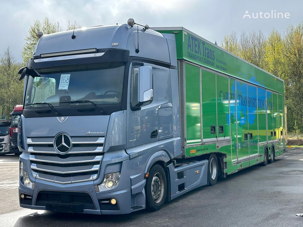 트랙터 트럭 Mercedes-Benz ACTROS + ROLFO + 박스 세미 트레일러