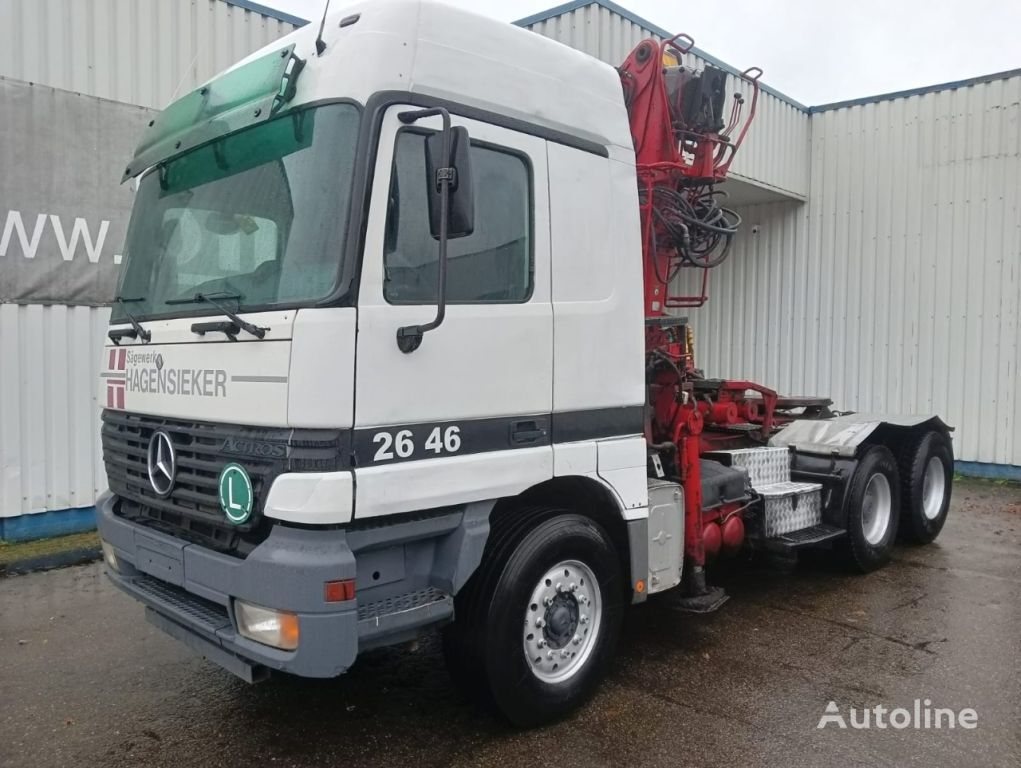 Mercedes-Benz Actros 2646 , 6x4 , V6 , EPS , 3 Pedal , Crane Loglift truck tractor