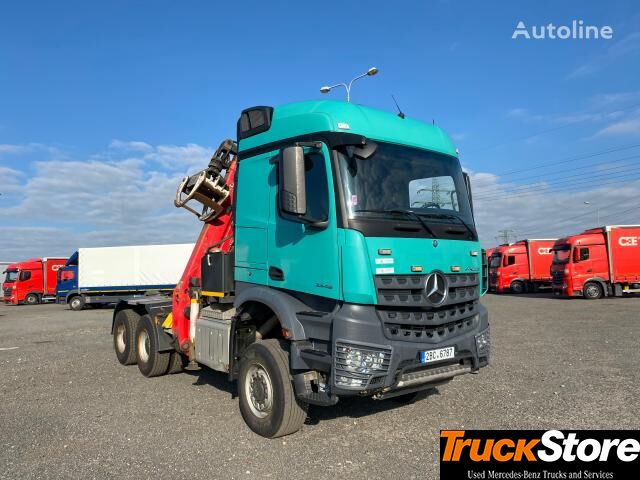 Mercedes-Benz Arocs 3348 AS  truck tractor + timber semi-trailer