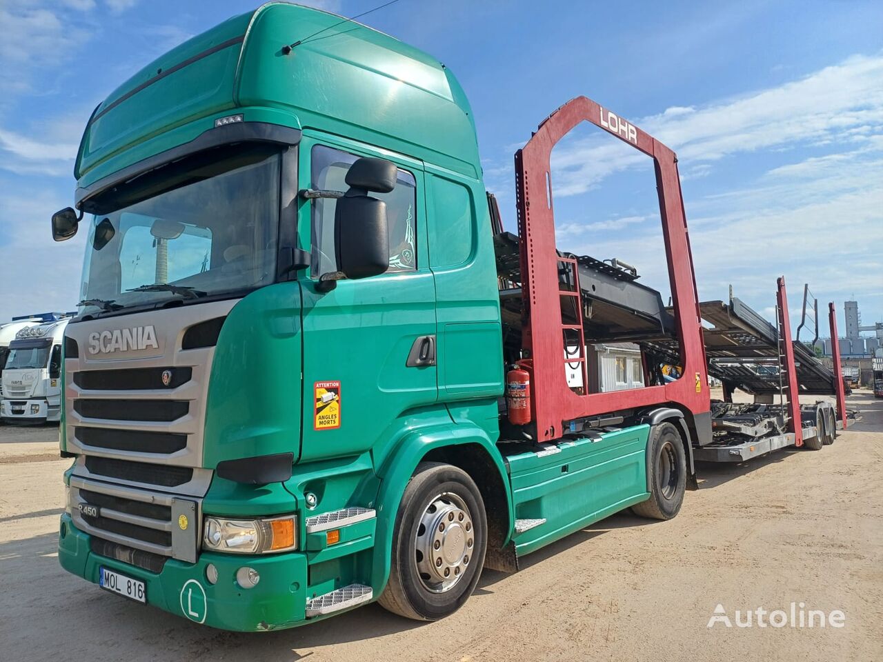 Scania truck tractor + car transporter semi-trailer