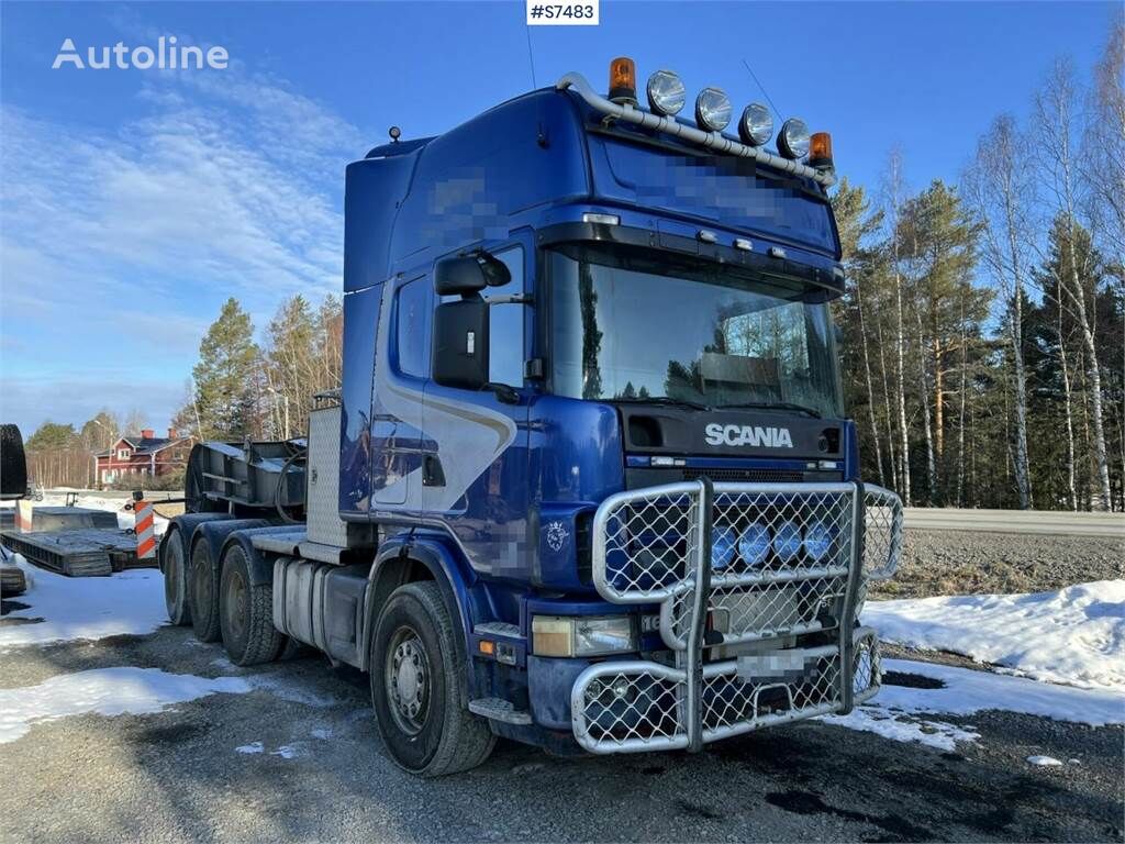 ťahač Scania 164 G , 8X4*4, 580 with machine trailer, Tridem