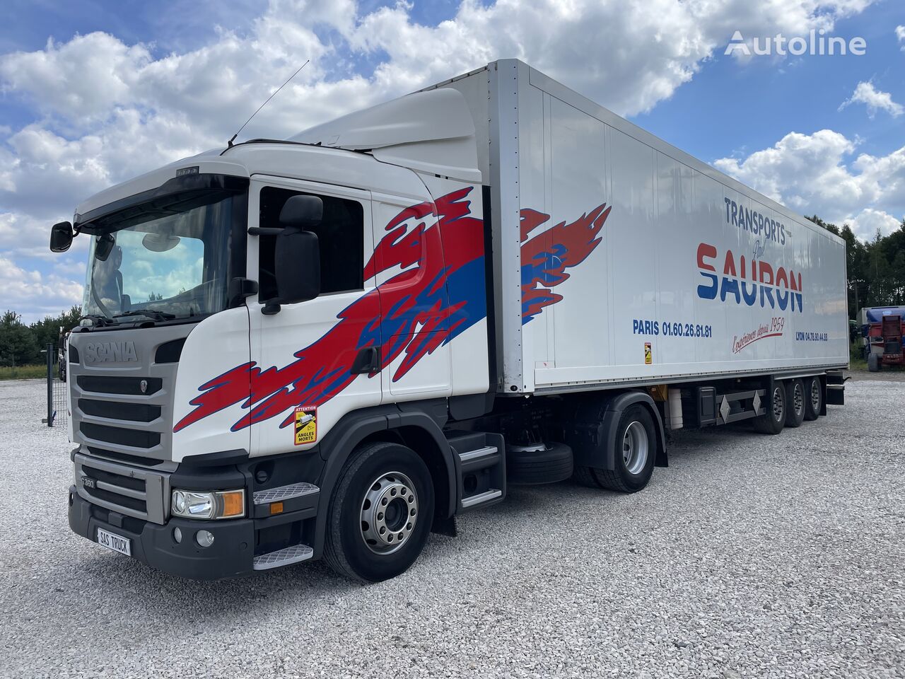 السيارات القاطرة Scania G 360 Euro 6 Bez EGR Zestaw Z Naczepą SCHMITZ Przebieg Tylko 492 + العربات نصف المقطورة متساوي الحرارة